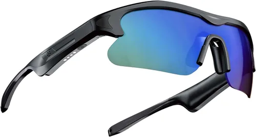 Vista 10 de Gafas de Ciclismo Bluetooth con Audio Hi-Fi de Orejas Descubiertas, Micrófono AI con Cancelación de Ruido, Protección UV400, Resistente al Agua
