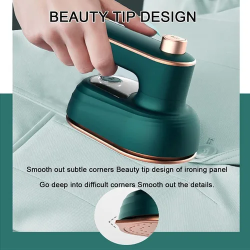 Vista 6 de Máquina de planchar colgante portátil, plancha eléctrica de mano, mini vaporizador de ropa de vapor plegado para viajes en el hogar y negocios
