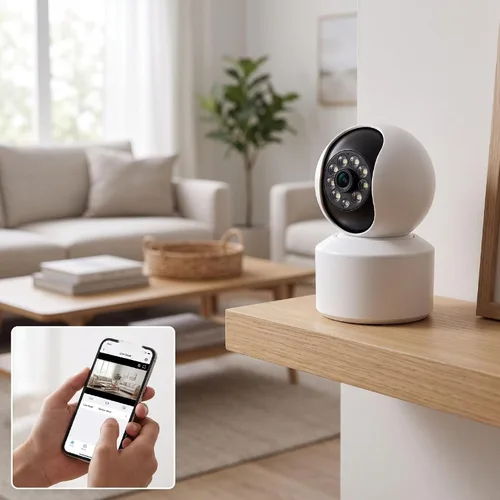Vista 8 de Indoor Security Camera, 720P HD WiFi Home & Pet Camera