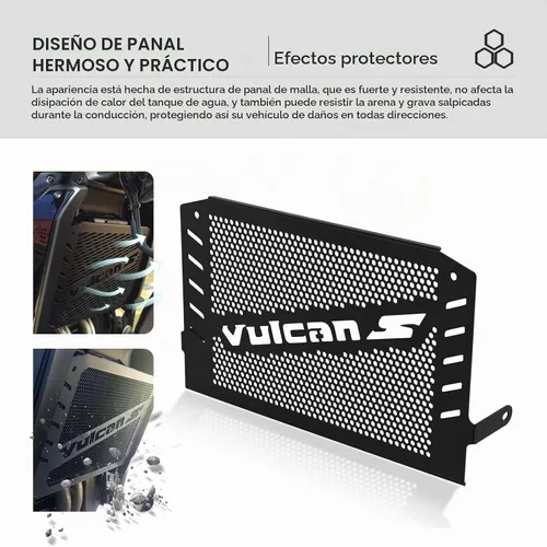 Vista 6 de Vulcan S 650 2015-2026 - Protector de radiador de aluminio VLUCAN S Protector de radiador A