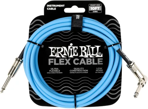 Vista 10 de Ernie Ball - Cable de instrumento flex recto/recto 10 pies - Negro (P06434)