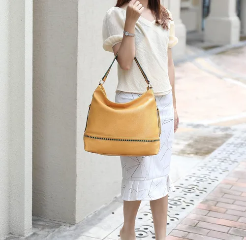 Vista 2 de MKF - Bolso de mano de piel sintética suave para mujer, bolso de hombro con asa superior de moda