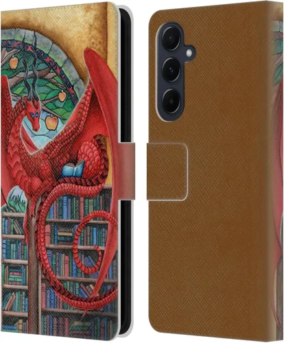 Vista 156 de Head Case Designs Officially Licensed Carla Morrow Galactic Entrancement Dragons Leather Wallet Case Compatible with Samsung Galaxy A07 4G