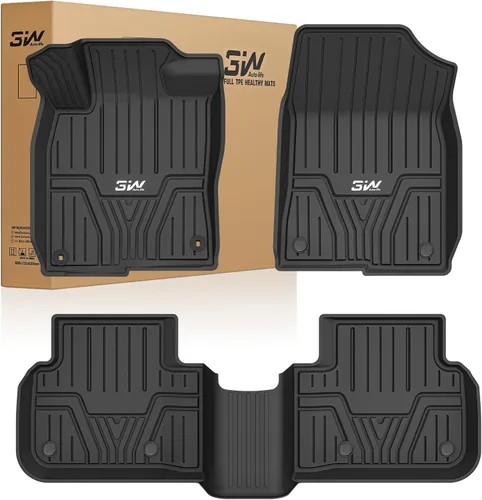 Vista 16 de 3W Alfombrillas de piso compatibles con Honda Civic Sedan 2016-2021 & Hatchback 2017-2021 & Coupe 2016-2020, revestimiento de piso de ajuste