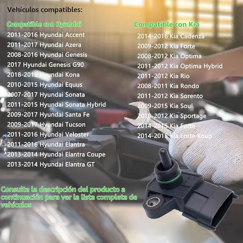 Vista 6 de Sensor de mapa de presión de aire absoluta del colector