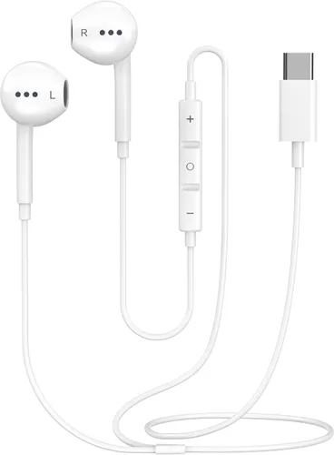 Vista 8 de [Certificado MFi de Apple] Auriculares USB C para iPhone 17, 16, 15, paquete de 2 auriculares con cable USB C con micrófono y control remoto