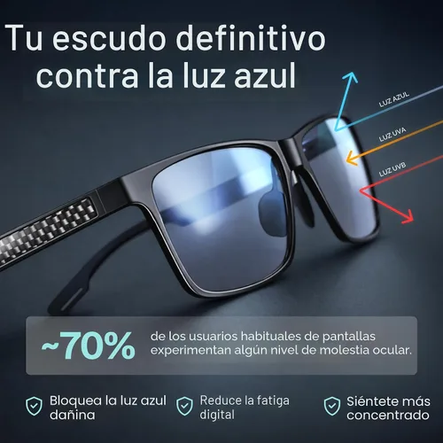 Vista 3 de IBOANN Blue Light Glasses for Men - Lightweight Al-Mg Metal, Gaming Computer Blocking Glasses, Eye Protection Anti Eyestrain