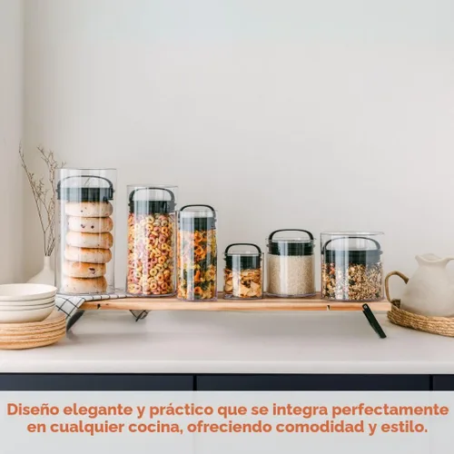 Vista 4 de Prepara Evak Fresh Saver - Recipiente de plástico sin aire (10 x 4.75 x 4.75 pulgadas), mediano/alto, contenedor inastillable sin BPA