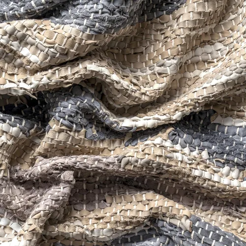 Vista 6 de nuLOOM Farren Alfombra de piel de diamante tejida a mano, 9x12, gris