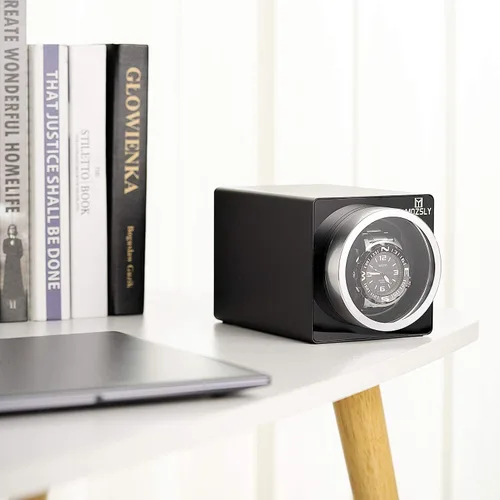 Vista 4 de MOZSLY Reloj Winder para Relojes Automáticos 12 Modo de Rotación con Bastante Motor Metal
