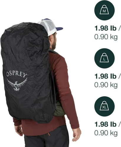 Vista 2 de Osprey Funda impermeable ultraligera para mochila Negro
