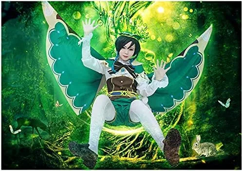 Vista 8 de DAZCOS Disfraz de Sangonomiya Kokomi Venti Klee para cosplay de Genshin para Halloween