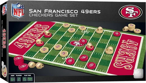 Vista 10 de MasterPieces NFL Los Angeles Rams Juego de mesa de damas, 13 x 21 pulgadas