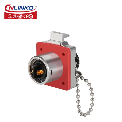 Vista 2 de CNLINKO BD-20 Industrial Impermeable IP68 Conector Circular Lado del dispositivo, Enchufe rápido, Enchufe de aviación de metal, carcasa
