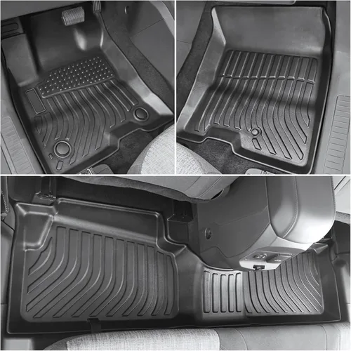 Vista 7 de IKON MOTORSPORTS Alfombrillas de suelo de TPE 3D, compatibles con Ford Maverick 2.5L Hybrid 2022-2026, revestimientos antideslizantes impermeables
