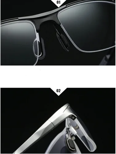 Vista 8 de Lentes de lectura multifocales de magnesio de aluminio para hombre, presbicia, hipermetropía, gafas bifocales, sol fotocromáticas, NX