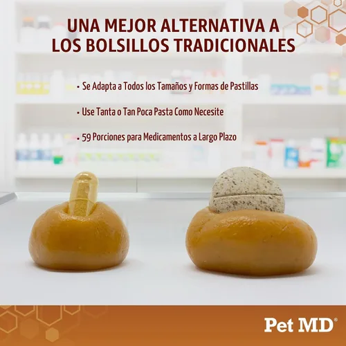 Vista 4 de Pet MD Wrap A Pill Pasta de píldora con sabor a mantequilla de maní