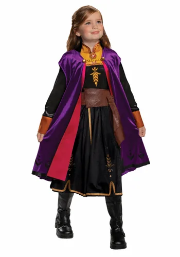 Vista 4 de Disfraz Deluxe de Anna para Niñas de Frozen 2 Multicolor