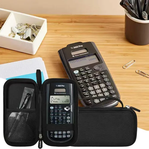 Vista 4 de Aproca Funda compatible con Texas Instruments TI-36X Pro/CASIO FX-991ES Plus calculadora científica de ingeniería, bolsa de almacenamiento portátil