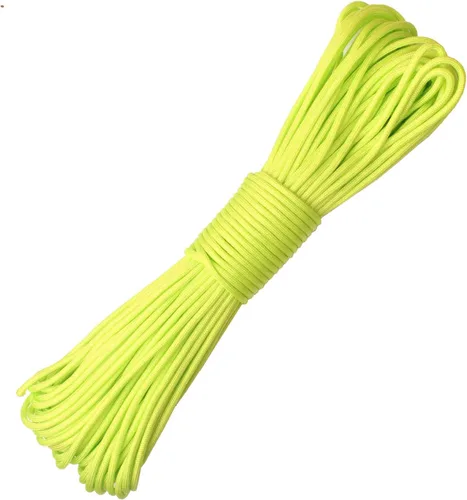 Vista 8 de Paracord Cuerda de Paracaídas 550 de 9 Núcleos para Campamento, 100 pies, Verde militar