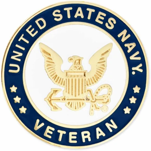 Vista 9 de PinMart Pin de solapa con licencia oficial de la Marina de los Estados Unidos – Pin de emblema militar de la Marina de los Estados Unidos – Broche