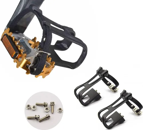 Vista 3 de leadrise® pedales para bicicleta con correas de nylon.