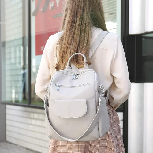 Vista 3 de Mochila de moda para mujer impermeable bolsa de viaje bolsa de hombro convertible para mujer