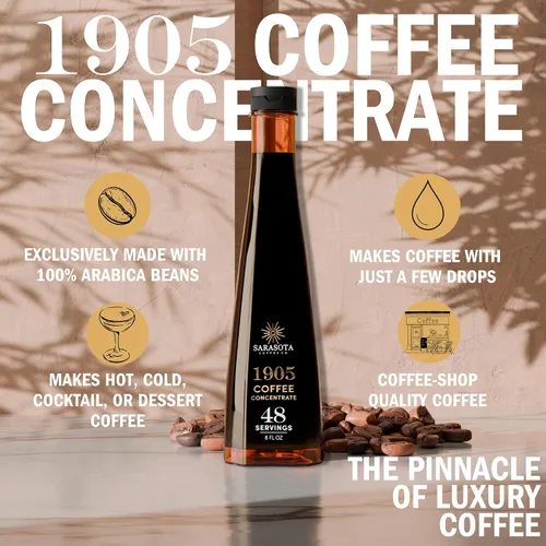 Vista 6 de Concentrado de Café 1905 – Café Gourmet de Filtro Frío, 100% Natural y Bajo en Ácido, Líquido Premium para Café Instantáneo Caliente y Helado