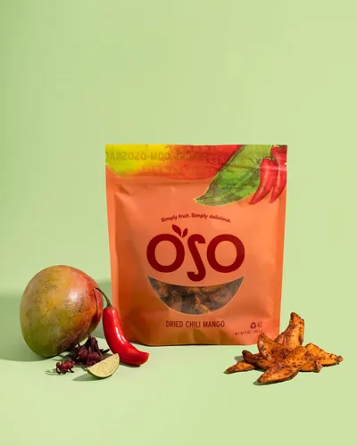 Vista 6 de Oso Snacks Mango Chile Seco Bolsa de 7 Oz Sin Azúcar Añadida Sin Conservantes 100% Fruta Sin OGM Simplemente Fruta. Simplemente