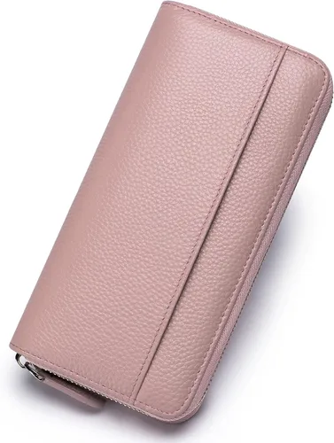 Vista 19 de RFID Blocking Womens Zipper Wallet Leather Large Capacity Billfold Clutch Zip Around Wallets for Women