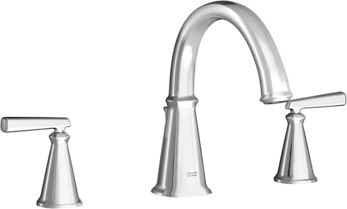 Vista 4 de American Standard T018900.295 Edgemere Grifo de bañera romana para válvulas de flash áspero, níquel cepillado