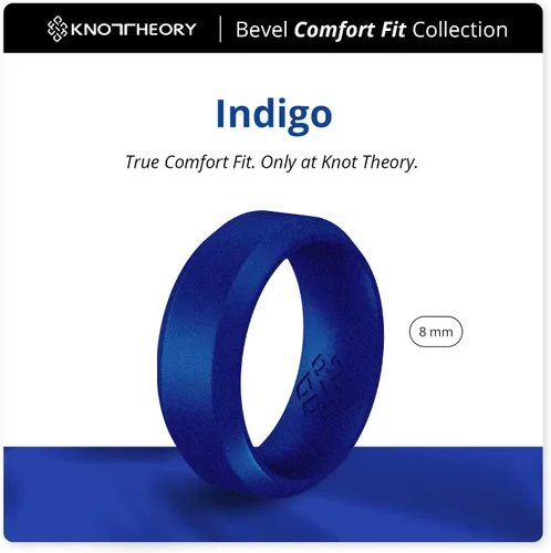 Vista 9 de Knot Theory - Anillo de boda de silicón para hombres y mujeres Anillos de goma finos de calidad superior con gran estilo, comodidad; son ideales