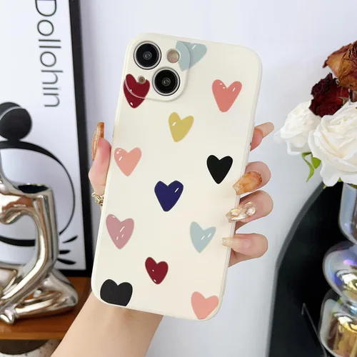 Vista 19 de Funda protectora para iPhone 12 para mujeres y niñas, diseño lindo de silicona suave, protección de cámara con forma de corazón, para iPhone 12