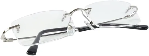 Vista 3 de Agstum Blue Light Blocking Glasses - Flexible Rimless Titanium Alloy Eyeglasses Frames Clear Lens