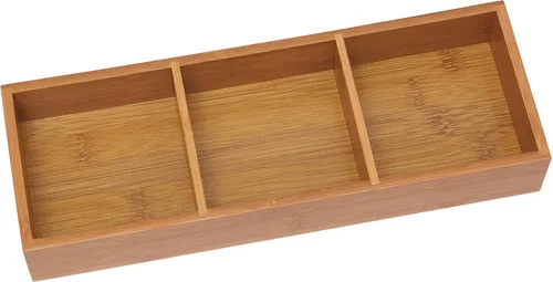 Vista 6 de Lipper International Bandeja organizadora de acacia, 4 compartimentos, 12" x 8" x 1 3/4