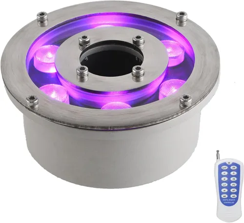 Vista 5 de Luz de fuente LED subacuática Estanque Luces 5000K Día Blanco DC12V IP68 Impermeable Sumergible Luz para Fuente de Jardín Estanque