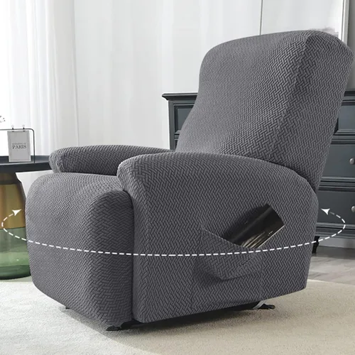 Vista 4 de IMYOGI Fundas de sofá de alta elasticidad para sofá reclinable, funda elástica para sofá individual, 1 pieza, protector de muebles, funda de tela