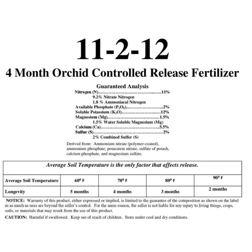 Vista 4 de Orchid Food, 15 onzas (Orchid Ferlizer) 11-2-12 liberación lenta