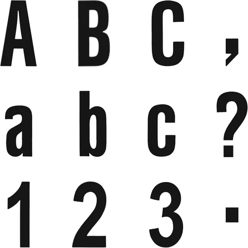 Vista 7 de Tenare Juego de 134 letras coloridas del alfabeto de 5 pulgadas, letras del alfabeto, números y recortes de puntuación para tablón de anuncios, Negro