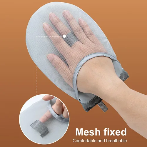 Vista 2 de Bluelans Guantes de planchado de vapor de ropa con bucle para el dedo, tabla de planchar para colgar ropa, tabla de vapor de mano, guantes