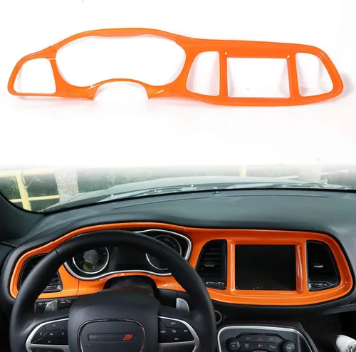 Vista 7 de Voodonala para Consolas Centrales Challenger, Cubierta Protectora del Tablero de Instrumentos para 2015-2024+ Dodge Challenger, Accesorios Azul