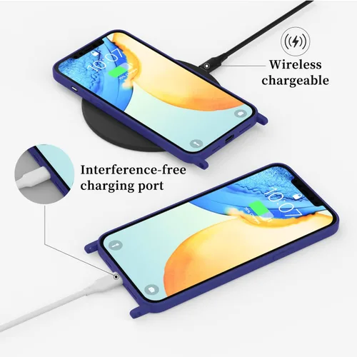 Vista 46 de Funda compatible con iPhone 8 Plus, iPhone 7 Plus/6 Plus/6S Plus con cordón, funda cruzada para iPhone con correa ajustable de silicona para iPhone