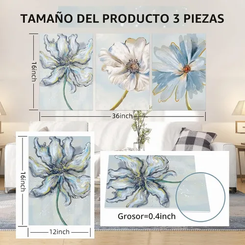 Vista 2 de Arte Acústico de Pared Paneles Acústicos, 16"X12" Acolchado Insonorizante, 3 Piezas Paneles de Pared Acústicos Insonorizados, Paneles Autoadhesivos