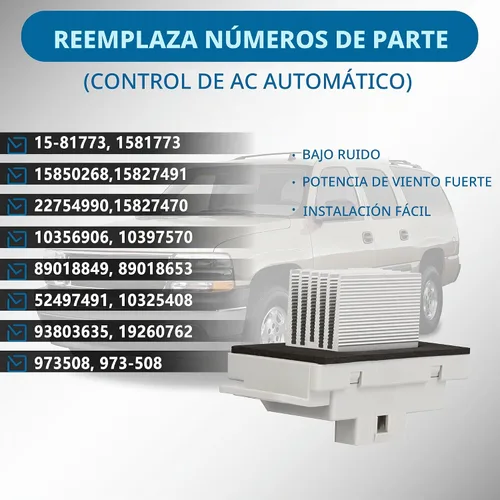 Vista 3 de Kit de resistencias de motor de ventilador HVAC compatible con Chevy 2003, 2004, 2005, 2006, 2007, Chevy, GMC Silverado, Tahoe, Suburban, Avalanche
