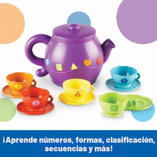 Vista 2 de Learning Resources Set de té con formas de servir