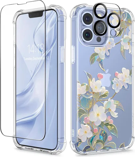 Vista 110 de GVIEWIN - Funda para iPhone 11 con protector de pantalla + protector de lente de cámara, cubierta protectora transparente suave de poliuretano
