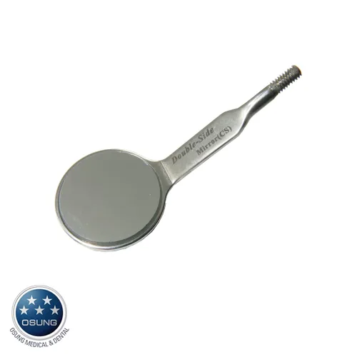 Vista 2 de Osung DMDCS4 Espejo dental de doble cara #4, enchufe de cono (paquete de 5)