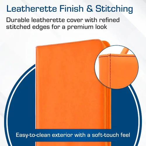 Vista 4 de BCW Z-Folio - Álbum LX de 9 bolsillos - Naranja Organizador de tarjetas con cremallera segura Carpeta de colección de tarjetas de cuero