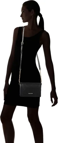 Vista 6 de MICHAEL Michael Kors Jet Set - Bandolera grande con solapa completa, Negro, talla única
