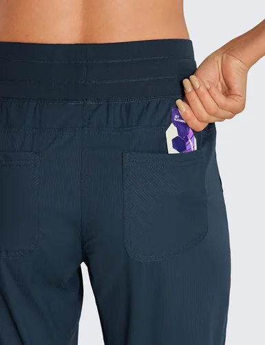 Vista 4 de CRZ YOGA Pantalones casuales de 78 para mujer de 27 pulgadas, ligeros, para entrenamiento, al aire libre, pista atlética, viajes, descanso